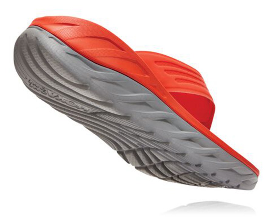 Sandals Mens - Hoka One One ORA Recovery Flip - Red - UIEOFLD-02